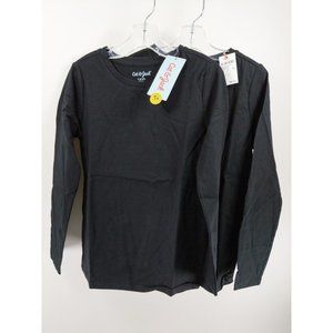Kids' Long Sleeve T-shirt Set Sz S - Ebony/Ebony